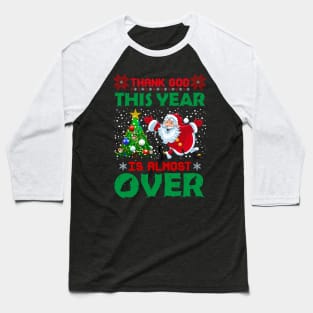 Thank God Merry Christmas Baseball T-Shirt